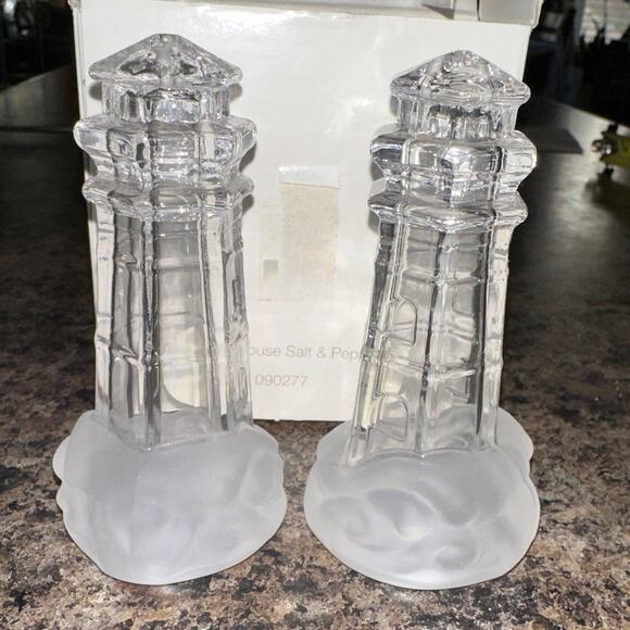 Crystal Lighthouse Salt and Pepper Set - Picture 1 of 11